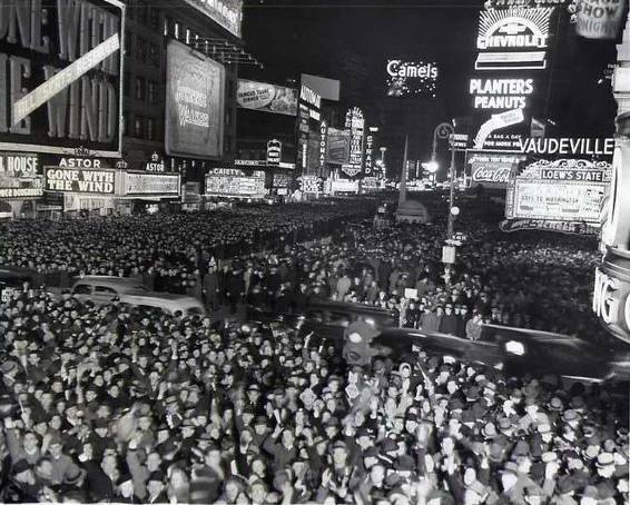 New Year’s Eve in Times Square, 1939.