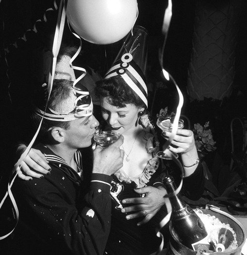 On leave with his girl on New Years Eve… NYC. 1941