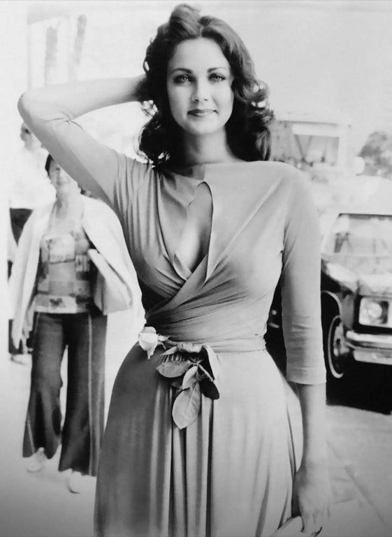 Lynda Carter, the original wonder woman, in the seventies