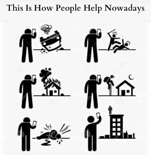 This is how people help nowadays