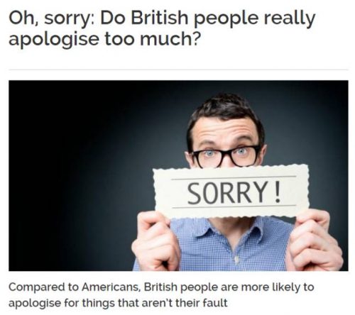 英国文化：为什么英国人喜欢说sorry？