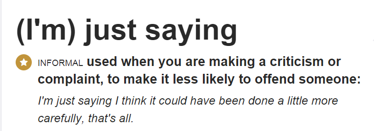 翻译研究 | Just saying与意译