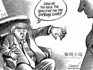 英语漫画 | 谁将填补肯尼迪大法官留下的空白？ Trump Prepares to Nominate a Supreme Court Justice