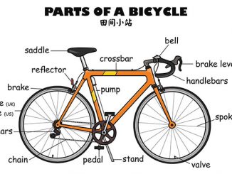 图说英语词汇 | 自行车各组成零件英语词汇中英对照