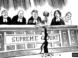 英语漫画 | 分裂的美国最高法院 The Supreme Court, Divided in Anger