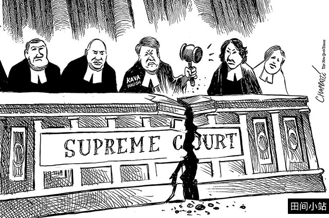 英语漫画 | 分裂的美国最高法院 The Supreme Court, Divided in Anger