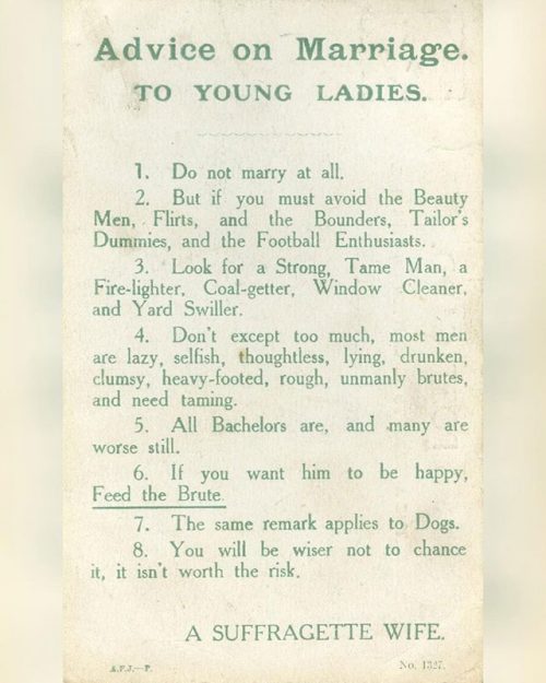 1918年给年轻女性的婚姻忠告，至今仍然适用