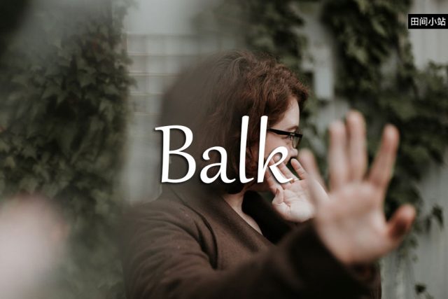 小词详解 | balk