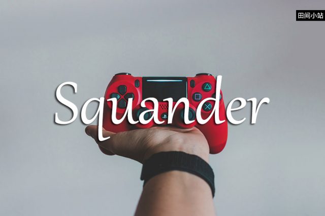 小词详解 | squander